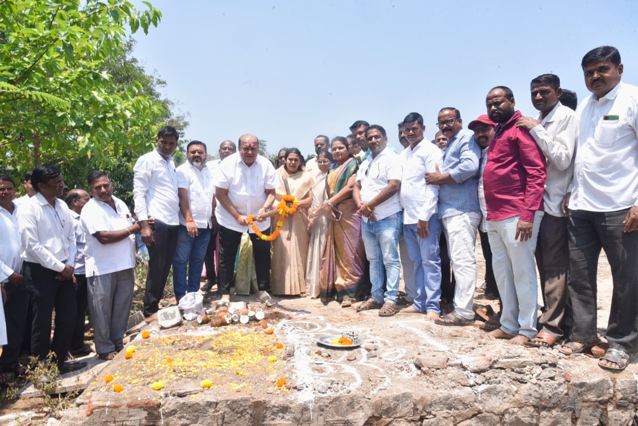 Groundbreaking ceremony of Vidyamandir School building in Savarde